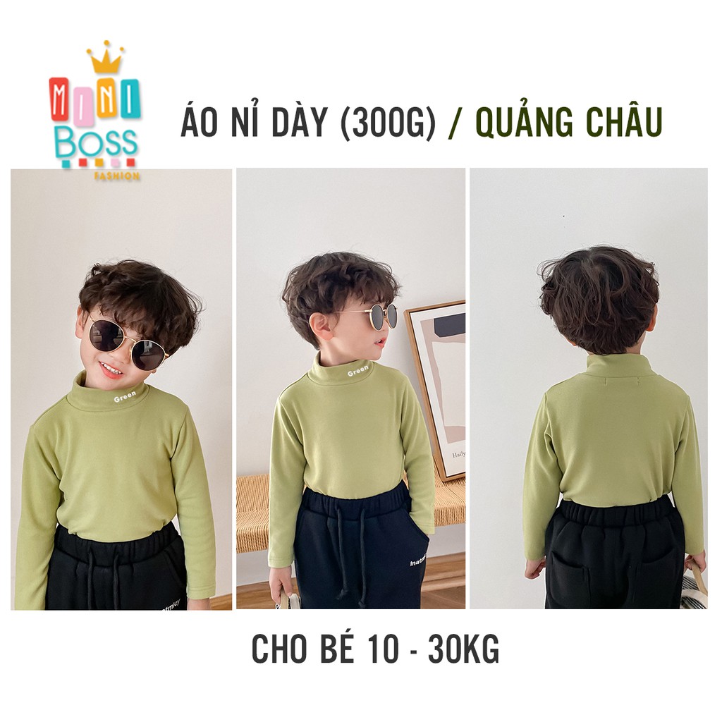 Áo thun trơn dài tay siêu ấm cho bé 10-30kg Quảng Châu | Áo thu đông dài tay cho bé