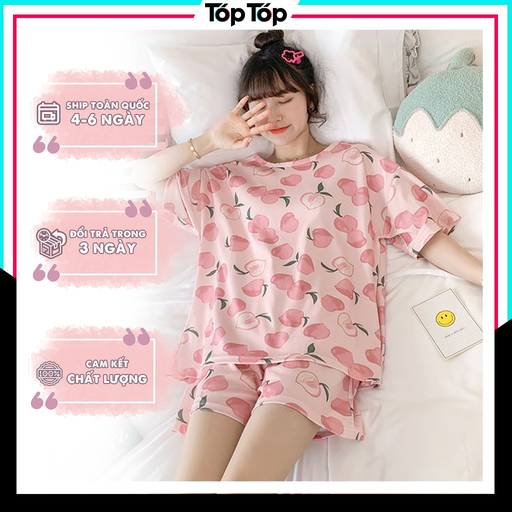 Đồ ngủ nữ cute tay ngắn chất cotton thun cao cấp mặc nhà dễ thương BCC01
