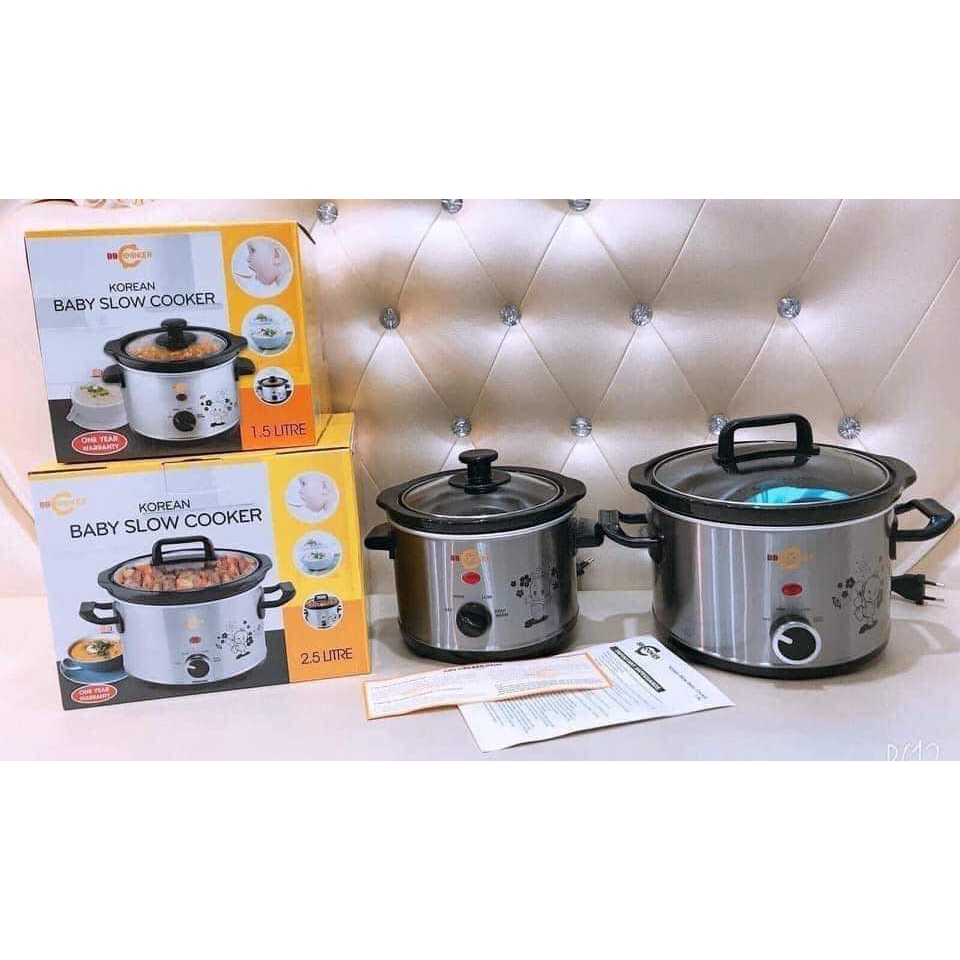 Nồi nấu cháo chậm đa năng Hàn Quốc BB cooker 1,5L, 2,5L, 3,5L -HÀNG CHÍNH HÃNG