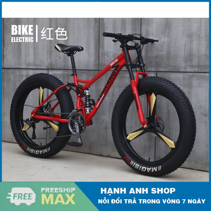 Xe đạp thể thao bánh béo Foreknow 26inch/4.0 Vành đúc 3 chấu ,24 Tốc độ - Thương hiệu đài loan - Bảo hành 2 năm