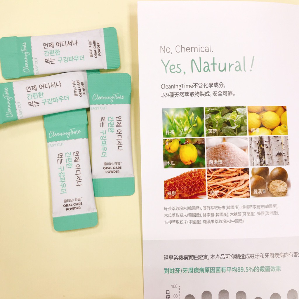 Bột Súc Miệng CLEANING TIME NATURAL ORAL CARE POWDER_Mỹ phẩm Hàn Quốc chính hãng
