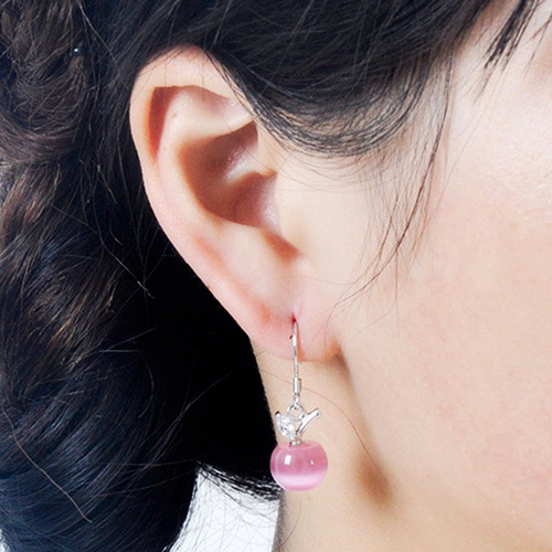 Bông tai mạ bạc 925 đính đá sang trọng