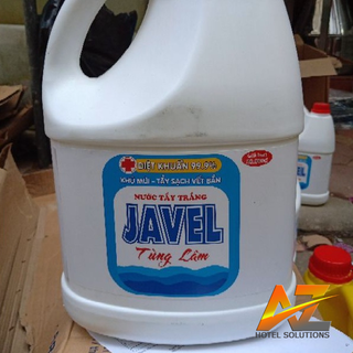 Tẩy trắng vải JAVEL siêu sạch , tẩy vải trắng, tẩy trắng , tẩy khử mùi hôi chó mèo , tấy mùi hôi thú cưng ( Can 4 lít )