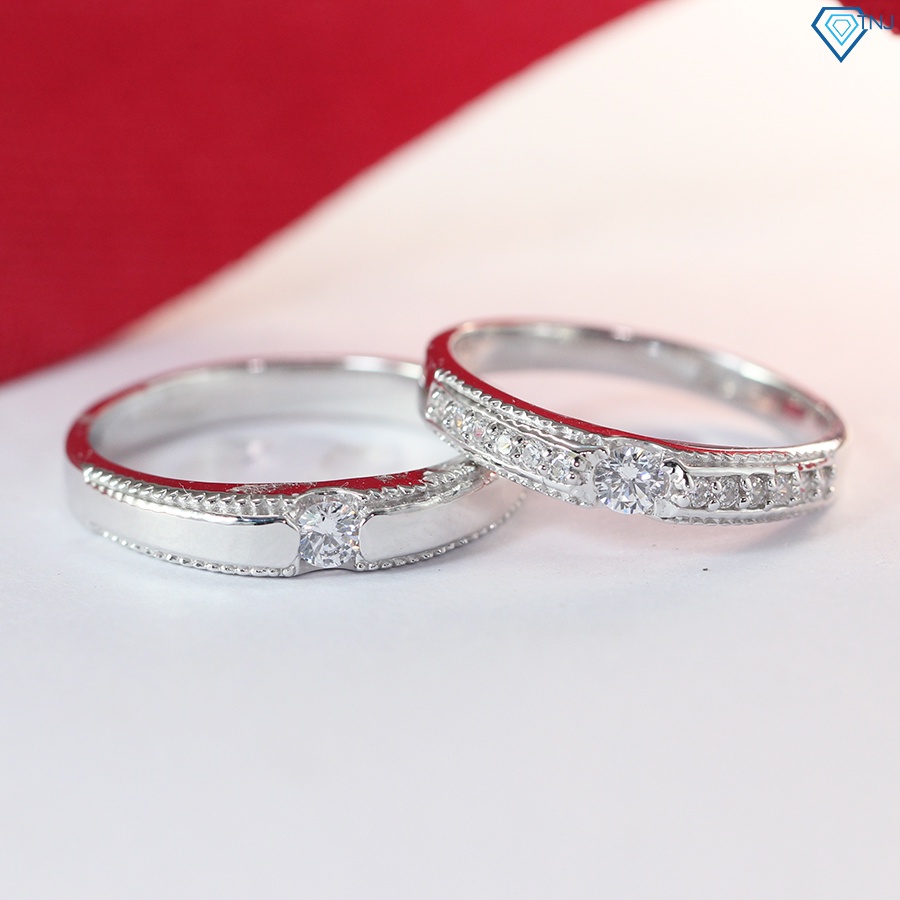 Nhẫn cặp đôi bạc tình nhân nam nữ đẹp khắc tên ND0370 - Trang Sức TNJ