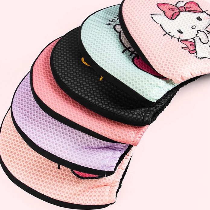 Bộ 2 Vỏ Gối Tựa Đầu Gắn Ghế Ngồi Xe Hơi Hình Mèo Kitty Dễ Thương