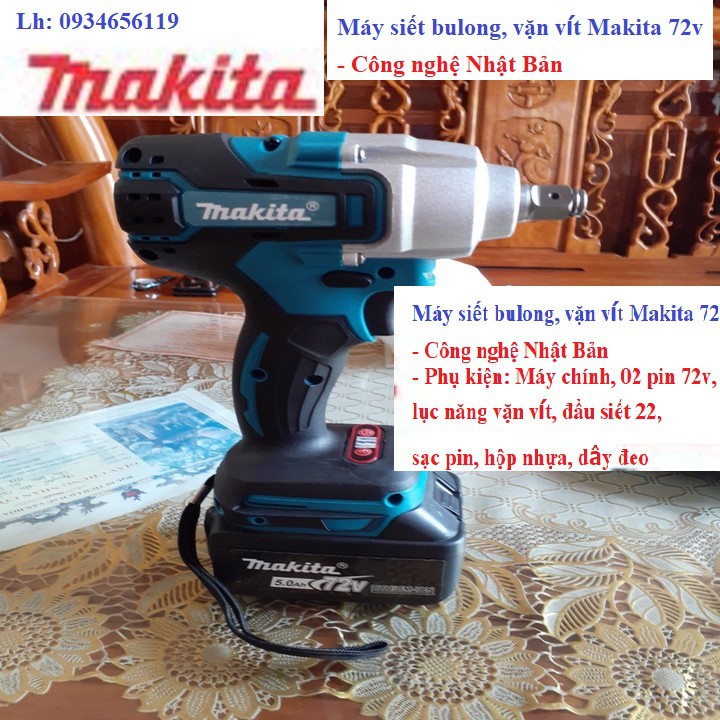 Máy mở bulong dùng pin 72V- Máy siết bulong, máy vặn ốc vít uy tin, chat luong, gia canh tranh