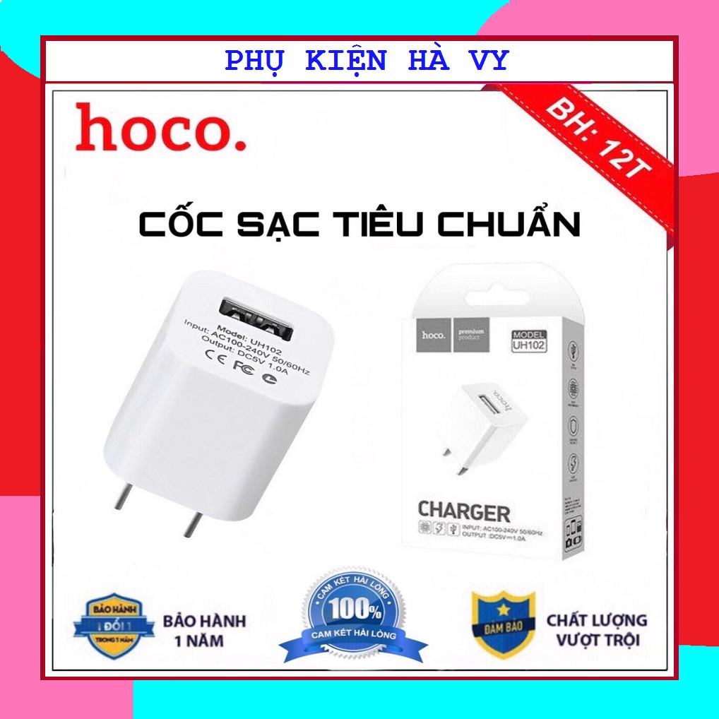 [Free ship] Củ sạc Hoco UH102 5V/1A - BH Chính Hãng 12 Tháng