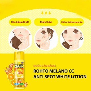 Toner sáng da, mờ thâm Mentholatum CC Melano