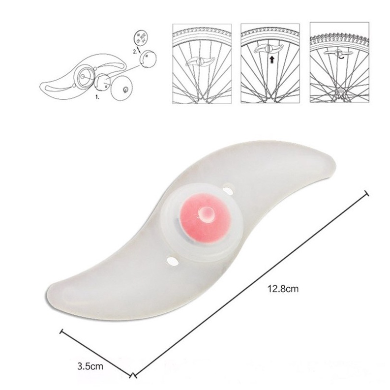 Đèn Led Hình Chiếc Lá Nhiều Màu Sắc Dùng Trang Trí Căm Xe Đạp Leo Núi