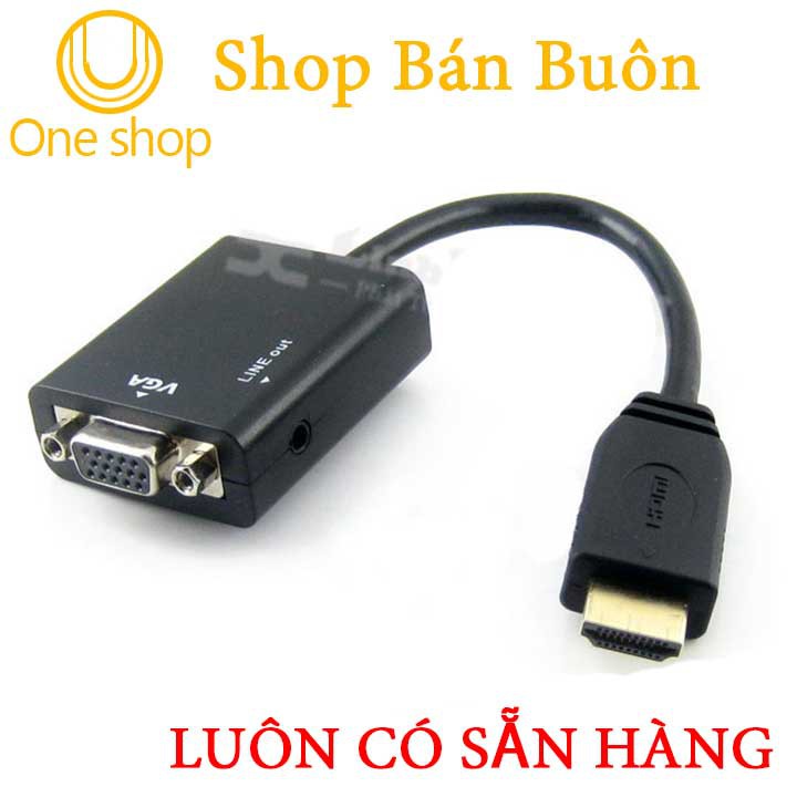 Cáp Chuyển HDMI To VGA Có Âm Thanh Và Nguồn Ngoài