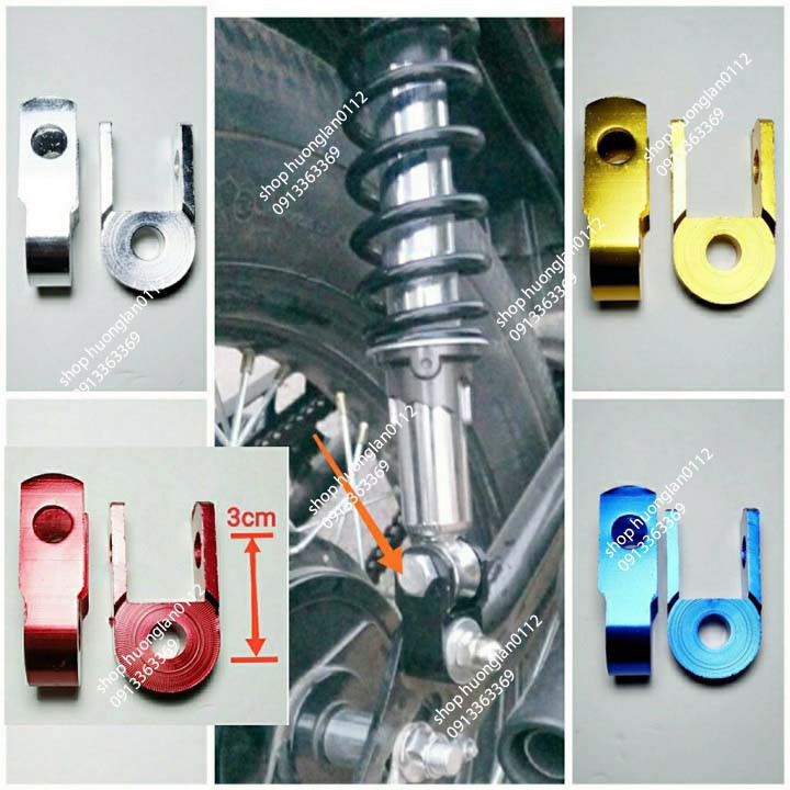 Nâng giảm xóc sau Pass tăng thụt xe máy kèm bulong chống đề