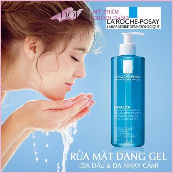 Sữa Rửa Mặt Cho Da Dầu Mụn, Nhạy Cảm - La Roche-Posay Effaclar Purifying Foaming Gel