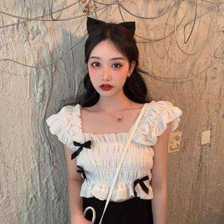 Áo kiểu nơ nhúng