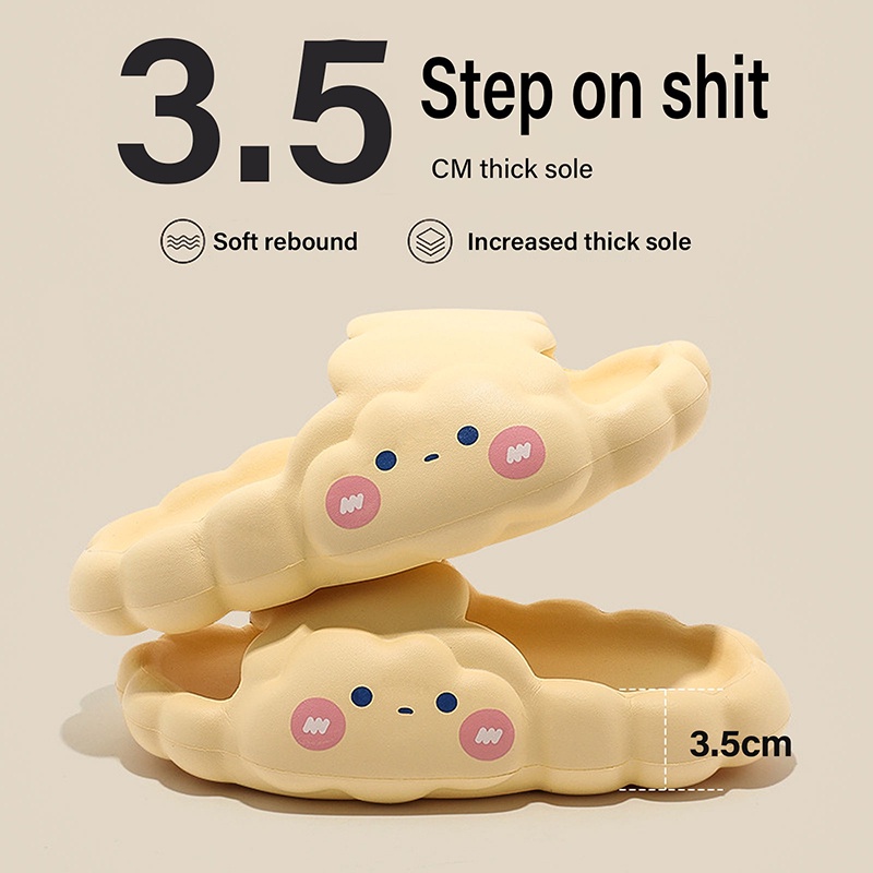 Dép Đế Mềm Họa Tiết Đám Mây Siêu Dễ Thương