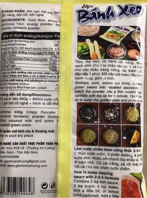 Bột bánh xèo gói 400gr