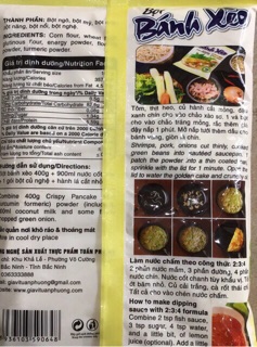Bột bánh xèo gói 400gr