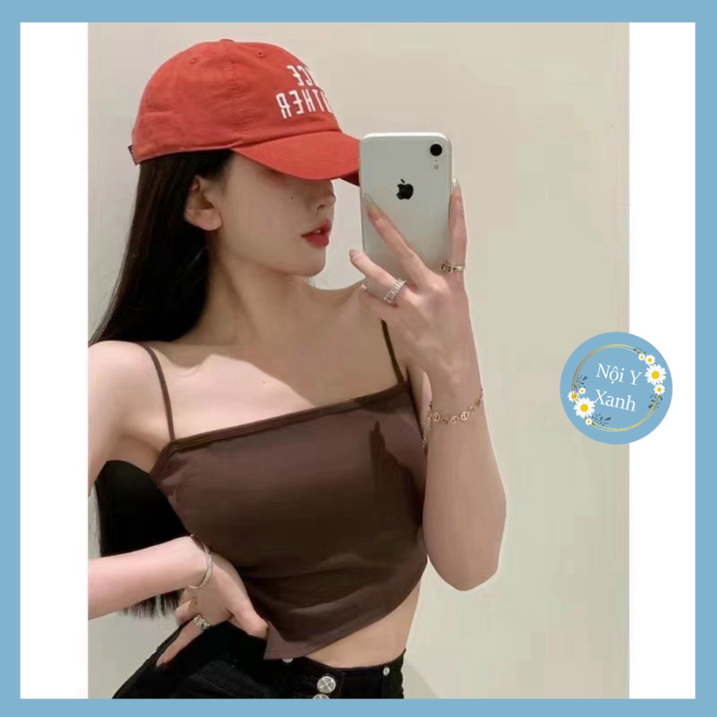 Áo bra yếm 2 dây cotton nội y xanh chất cực đẹp, sang chảnh, đồ lót