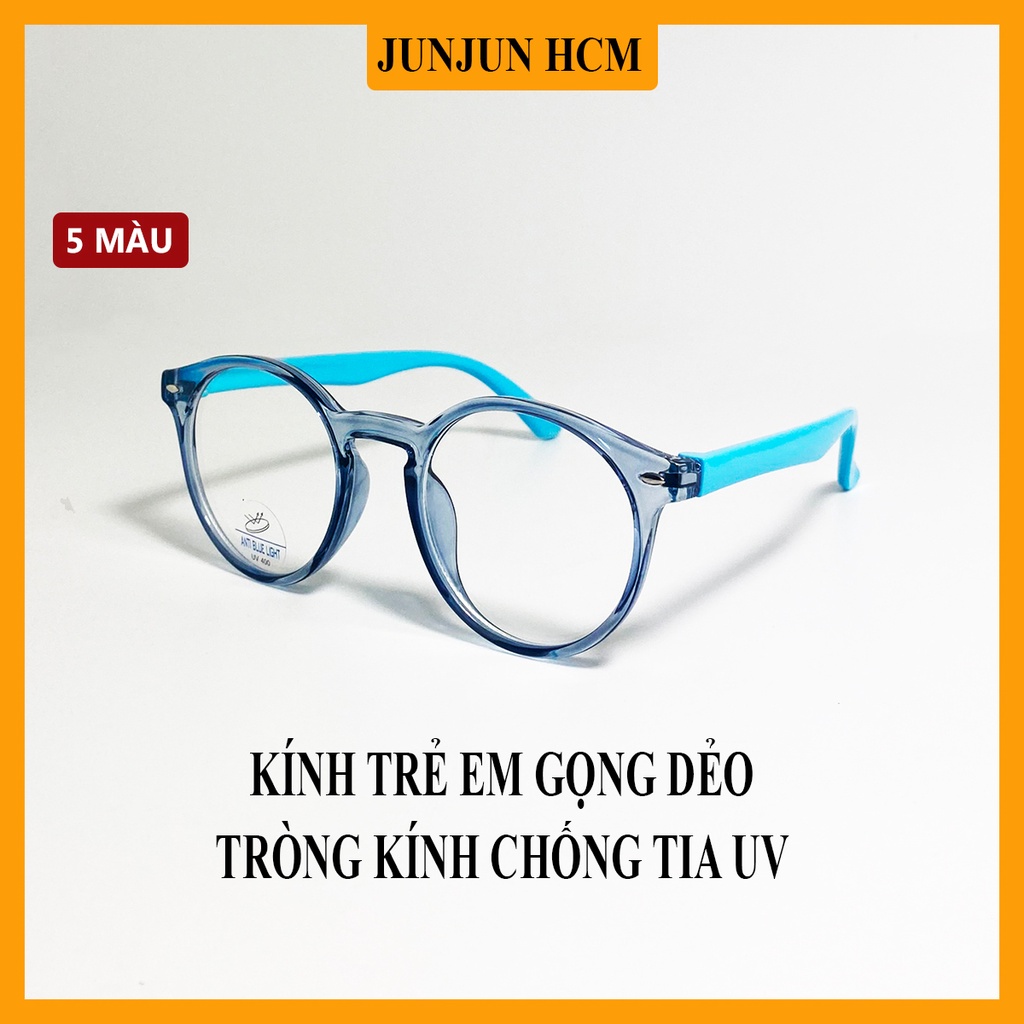 Mắt kính giả cận trẻ em JJ0035 gọng siêu dẻo chống gãy, tròng chống bụi, chống tia UV an toàn dành cho bé trai và bé gái