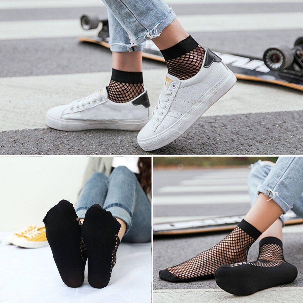 Vớ Lưới Cá Màu Đen Trơn Thoáng Khí Gợi Cảm Cho Nữ