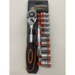 Bộ tuýp đa năng 1/2 đầu bông 12 món- Cần tuýp tự động, xoay chiều chuẩn Nhật