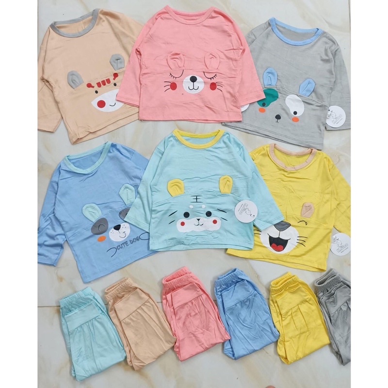 Bộ thun lạnh có tay phối hoạ tiết cực đẹp 7-18kg