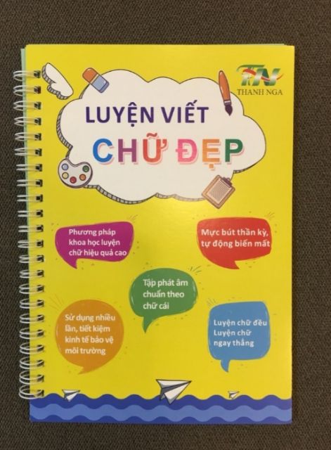 Combo 3 luyện viết chữ - số - nét cơ bản tự bay mực cho bé viết đẹp