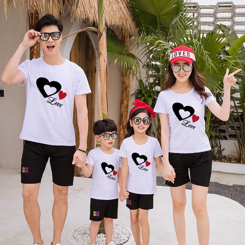 [FREESHIP-HÀNG LOẠI 1] Áo GĐ đôi Trái tim GD01