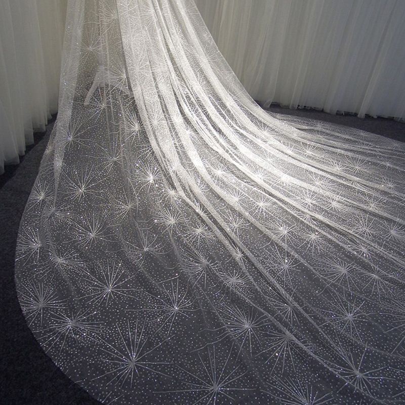 XIXI Khăn voan cô dâu một lớp đính đá lấp lánh sang trọng 3M