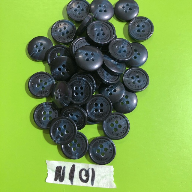 Combo 10 nút áo Đen N101-N104