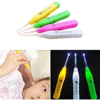 (Hàng Mới Về) Dụng Cụ Lấy Ráy Tai Đầu Mềm Có Đèn An Toàn Cho Bé