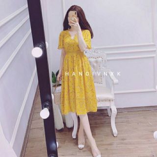 Đầm hoa phối ren hanoivnxk