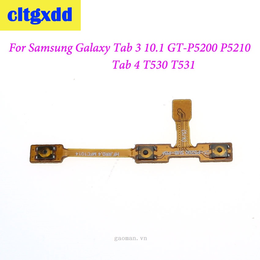 Set 1 Nút Tăng Giảm Âm Lượng Kèm Cáp Nút Bật/Tắt Chuyên Dụng Cho Samsung Galaxy Tab 3 10.1 GT-P5200 P5210 P5220 Tab 4 T530 T