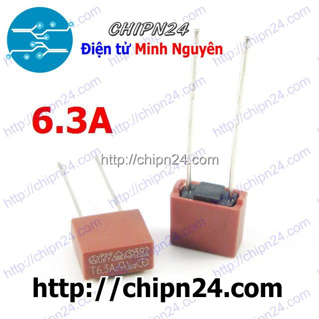 [2 CÁI] Cầu Chì Vuông 392 250V (T1A 2A 3.15A 4A 5A 6.3A 10A) - [Chọn Loại]