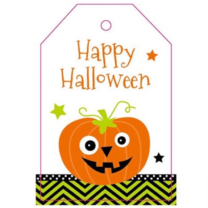 Set 7 tag gắn túi bánh, hộp bánh trang trí halloween