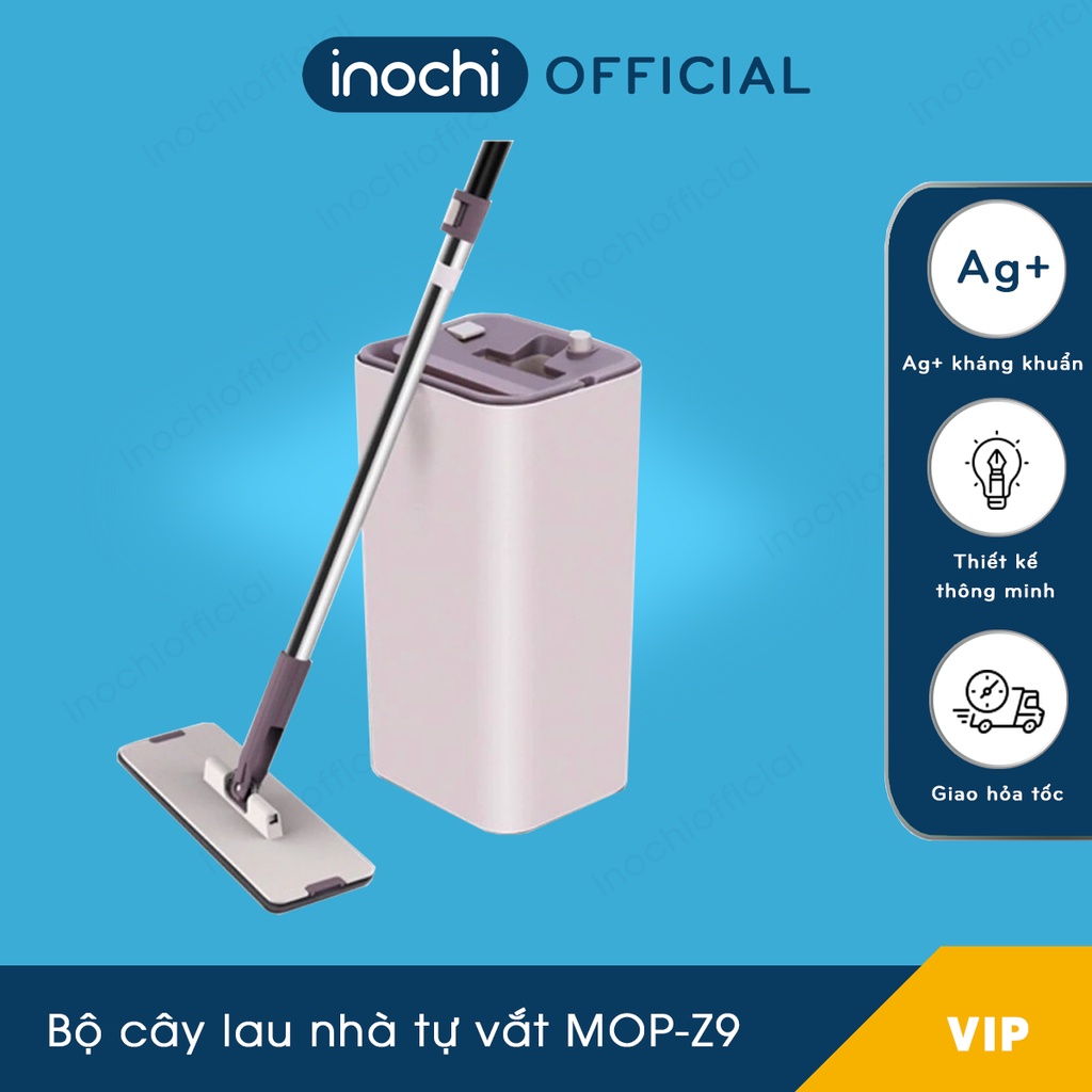 Bộ cây lau nhà, chổi lau nhà thông minh tự vắt Inochi MOP-Z9 hàng chính hãng