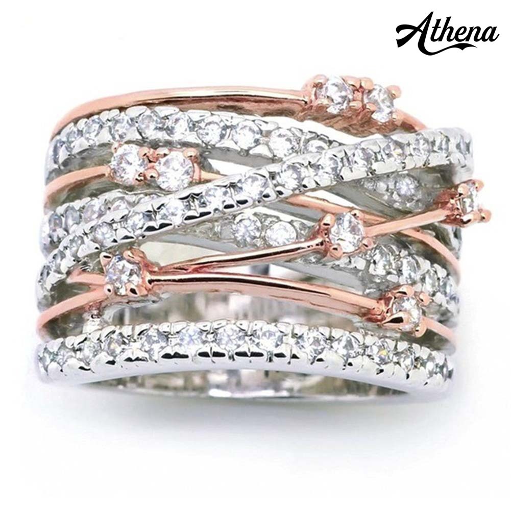 Nhẫn Cưới Bản Rộng Đính Đá Thời Trang Dành Cho Nữ