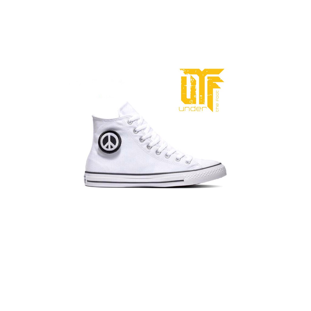 Giày Converse Chuck Taylor All Star Peace Hi Top trắng