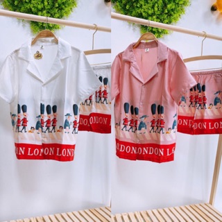 Bộ lụa satin cộc London