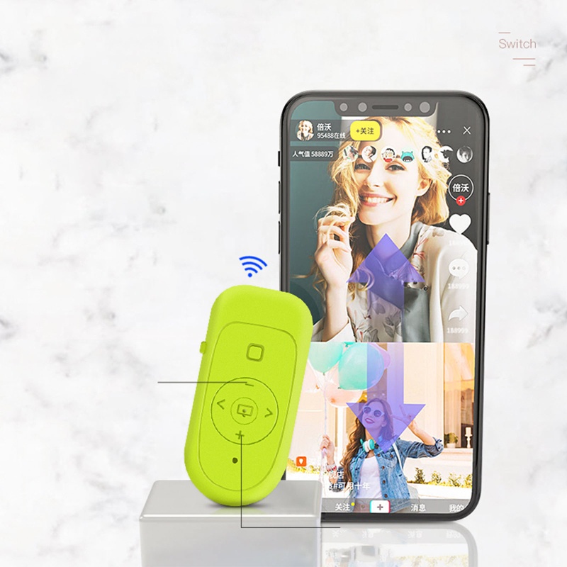Remote Điều Khiển Chụp Ảnh Selfie Kết Nối Bluetooth Không Dây Sạc Lại Được