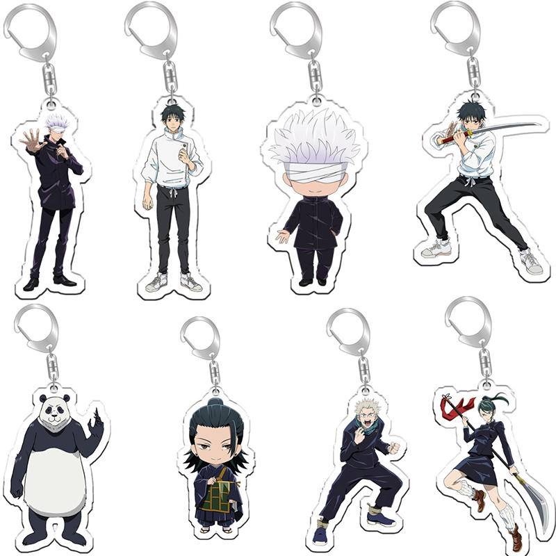 Móc khóa nhựa acrylic in hình nhân vật anime Họa tiết Đáng Yêu Jujutsu Kaisen 0