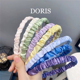 Thanh Lý Băng đô bờm nhún Lụa Satin cao cấp Doris Accessories