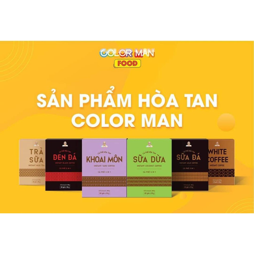 Cà phê Khoai môn Color Man(chính hãng)...1 gói lẻ giá chỉ 6500đ- Nước mắm Color Man & BeBoĐàLạt