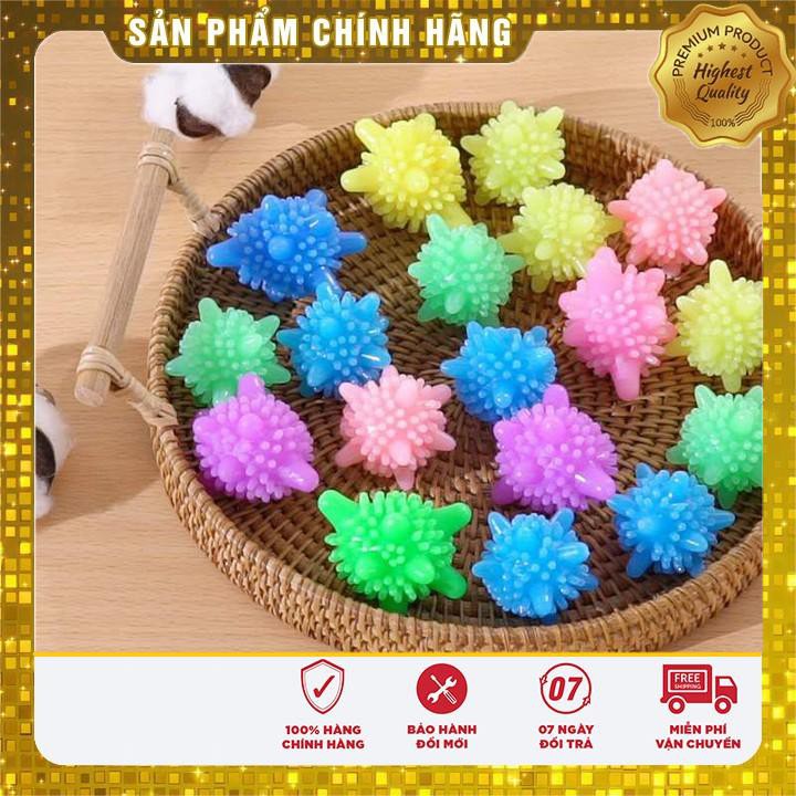 💥💥 (Set 10) Bóng giặt cầu gai giặt đồ máy nước giặt xả tẩy siêu sạch bột bẩn - Chống nhăn phẳng quần áo thông minh