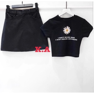 Áo croptop hoa cúc