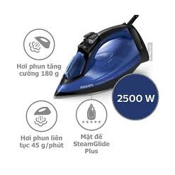 [Tặng Kèm Tinh Dầu Cao Cấp] Bàn Ủi Hơi Nước Thông Minh 2500W Philips GC3920