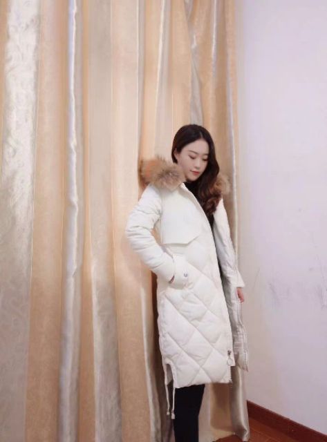 Áo khoác dáng dài áo khoác phao dày ấm phong cách Hàn Quốc xịn đẹp sang chảnh