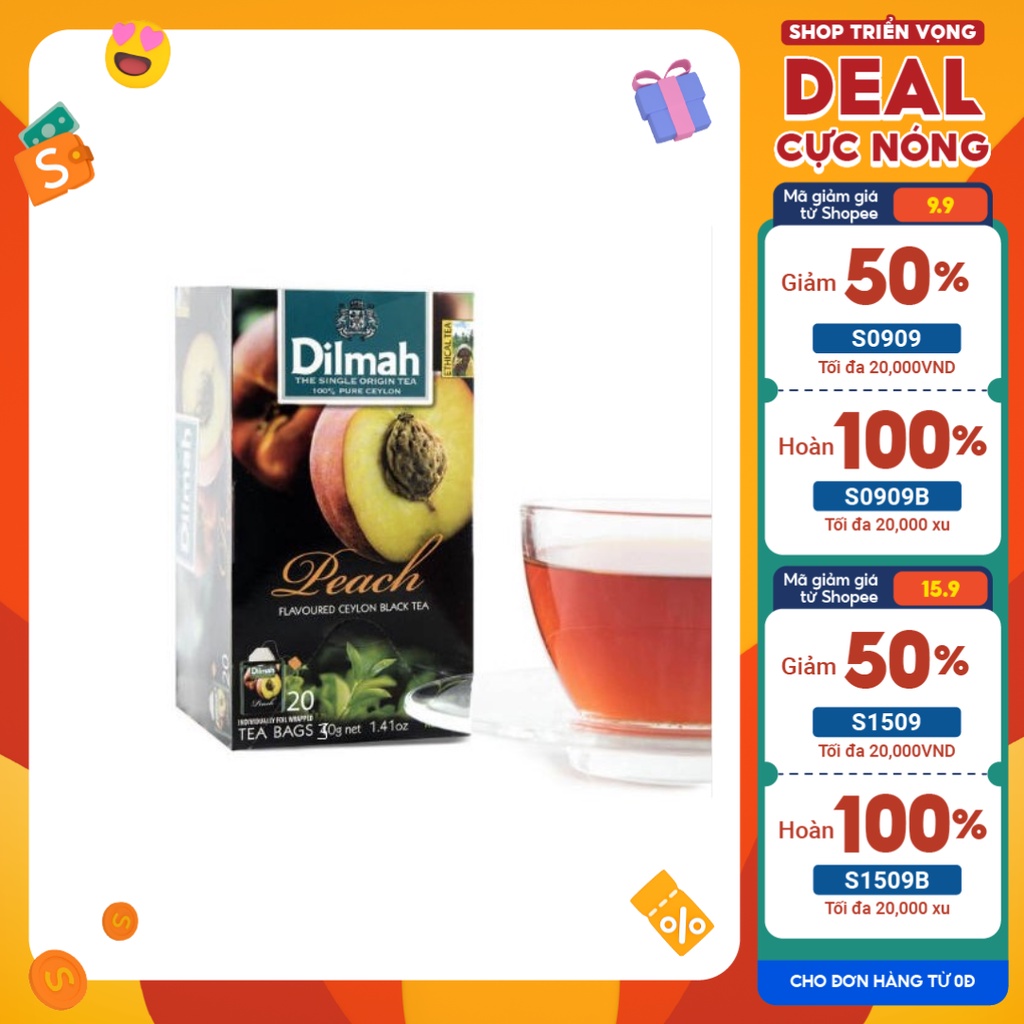 Trà Đào Dilmah Peach – hộp 30g/ 20 túi lọc