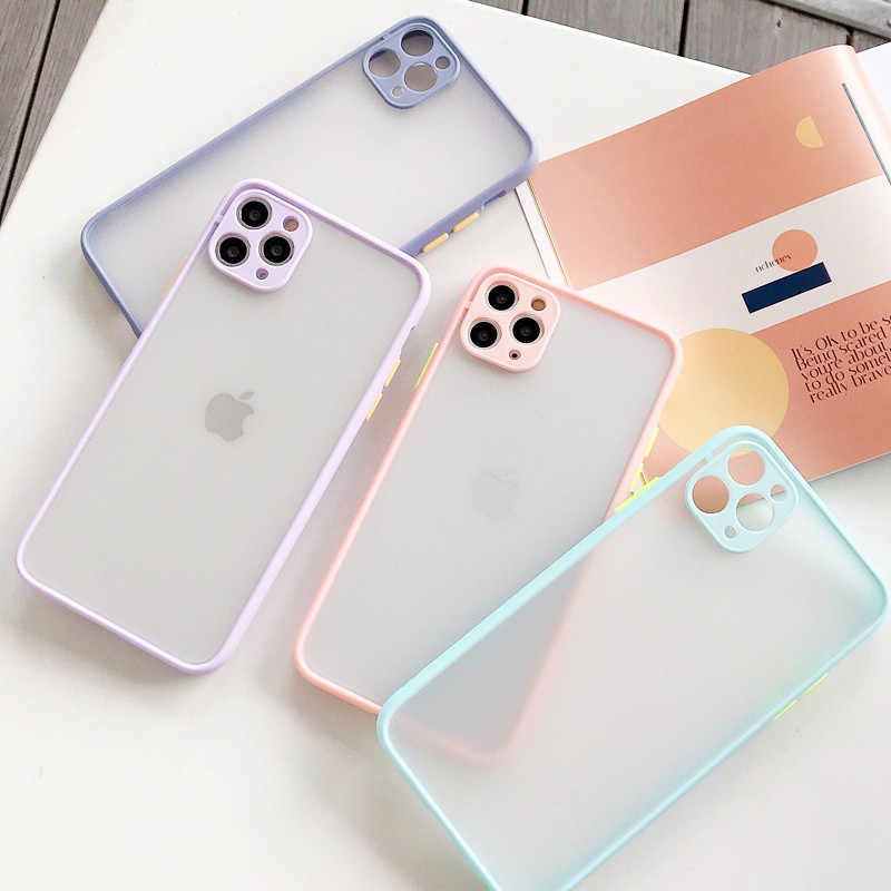 Ốp lưng iphone Nhám Mờ Viền Màu 6/6plus/6s/6splus/7/7plus/8/8plus/x/xr/xs/11/12/13/pro/max/plus/promax | BigBuy360 - bigbuy360.vn