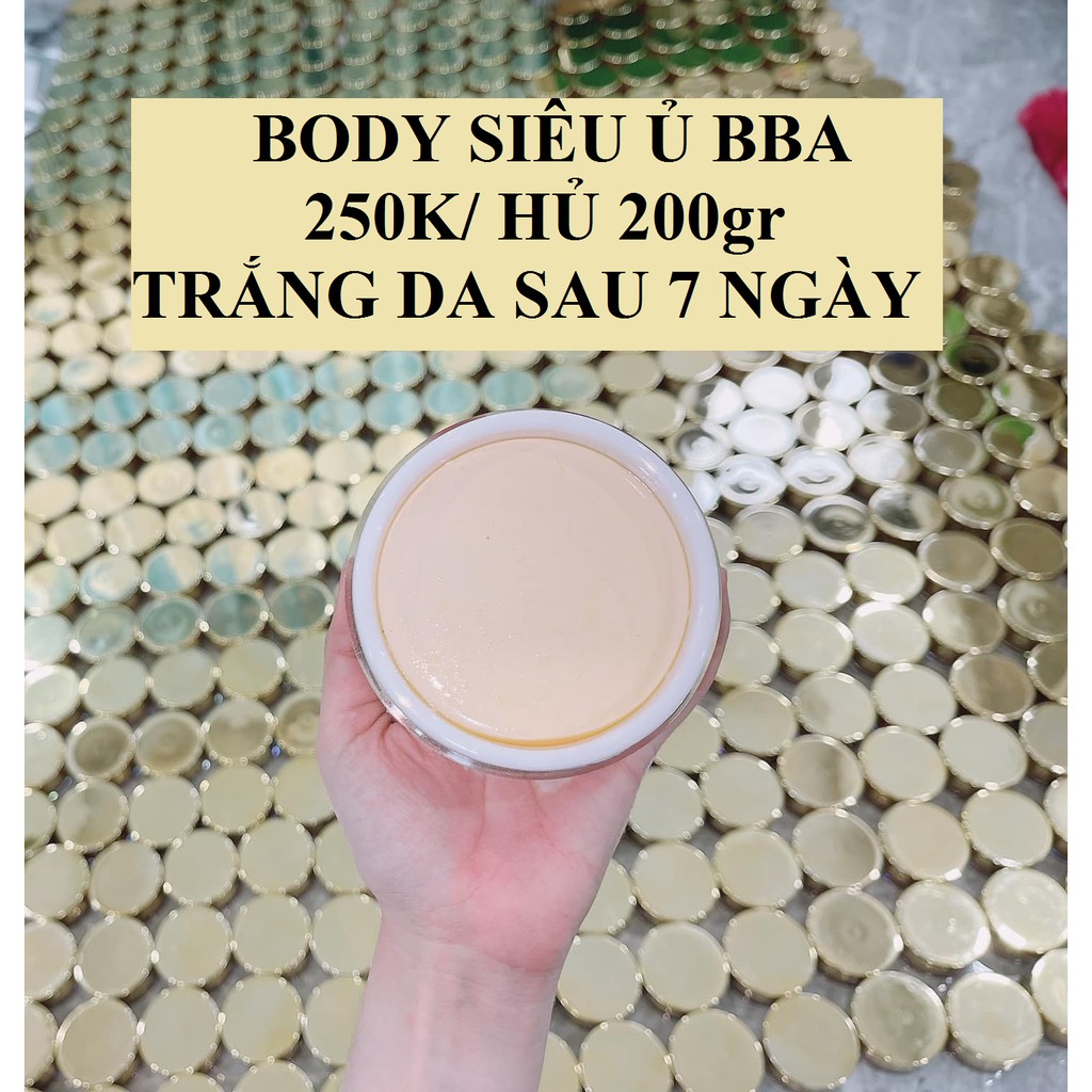 [TẶNG găng tay Aqua] Kem Body Dưỡng Trắng cốt thái bật tông nhanh, dưỡng ẩm, Kem dưỡng trắng da BBA CREAMS-BODY SIÊU Ủ