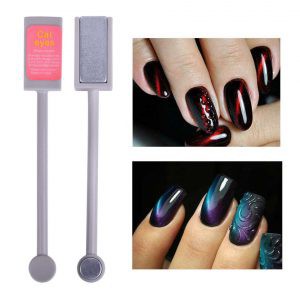 cây nam châm hơ mắt mèo nail 2 đầu chữ nhật và tròn tạo đủ kiểu mẫu khác nhau